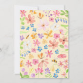 私たちエレガントの小さな野花ガールファースト誕生日 招待状 (裏面)