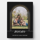 私たちエレガントはママを愛してパーソナライズされたるカスタム フォトプラーク (正面)