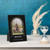 私たちエレガントはママを愛してパーソナライズされたるカスタム フォトプラーク (側面)