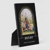 私たちエレガントはママを愛してパーソナライズされたるカスタム フォトプラーク (側面)