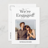私たちエレガントは婚約婚約した発表 ポストカード (正面/裏面)