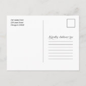 私たちエレガントは婚約婚約した発表 ポストカード (裏面)