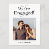 私たちエレガントは婚約婚約した発表 ポストカード (正面)