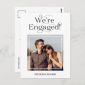 私たちエレガントは婚約婚約した発表 ポストカード (正面/裏面)