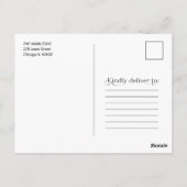 私たちエレガントは婚約婚約した発表 ポストカード (裏面)