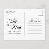 私たちエレガントは婚約婚約した発表 ポストカード (裏面)