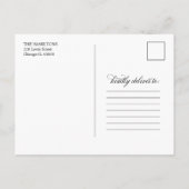 私たちエレガントは婚約婚約した発表 ポストカード (裏面)