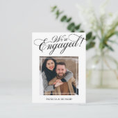 私たちエレガントは婚約婚約した発表 ポストカード (スタンド正面)