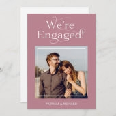 私たちエレガントは婚約婚約した発表 案内状 (正面/裏面)