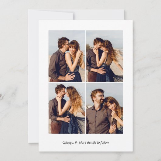 私たちエレガントは婚約婚約した発表 案内状 (裏面)