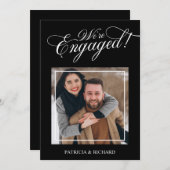 私たちエレガントは婚約婚約した発表 案内状 (正面/裏面)