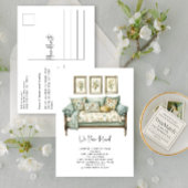 私たちエレガントは水の色のフローラを移動した 案内ポストカード