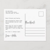 私たちエレガントは水の色のフローラを移動した 案内ポストカード (裏面)