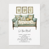 私たちエレガントは水の色のフローラを移動した 案内ポストカード (正面)