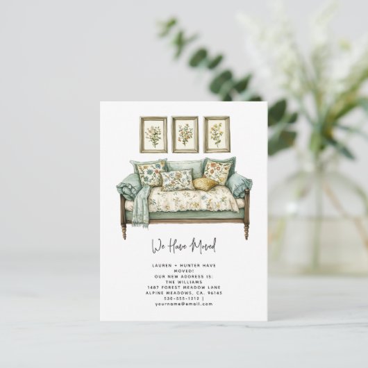 私たちエレガントは水の色のフローラを移動した 案内ポストカード (スタンド正面)