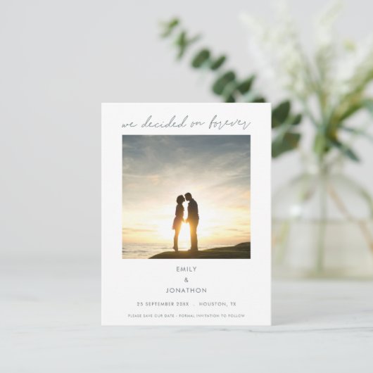 私たちエレガントは永遠に写真を撮ることにした 案内ポストカード (スタンド正面)