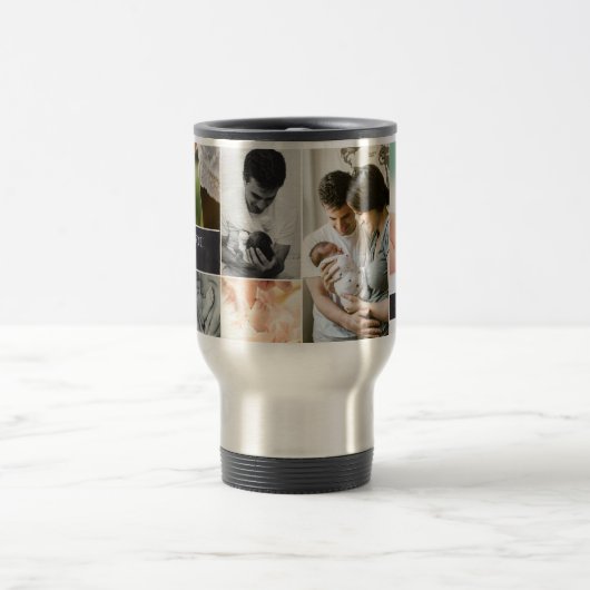私たちカスタムが愛している写真コラージュ、パパ トラベルマグ (中央)