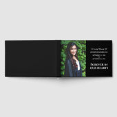 私たちカスタムのハートの葬儀で永遠に写モダン真 ゲストブック (全面)