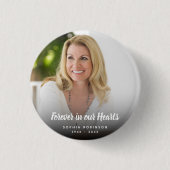 私たちカスタムのハート葬儀で永遠に写真 缶バッジ (正面)