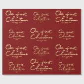 私たちカスタムの初めてのクリスマスをクリスマス夫妻として ラッピングペーパー (フラット)