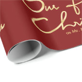 私たちカスタムの初めてのクリスマスをクリスマス夫妻として ラッピングペーパー (ロールコーナー)