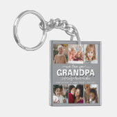 私たちカスタムはエレガント、おじいちゃんを愛する写真コラージュ キーホルダー (正面左)