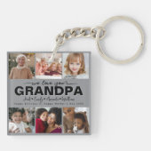 私たちカスタムはエレガント、おじいちゃんを愛する写真コラージュ キーホルダー (裏面)