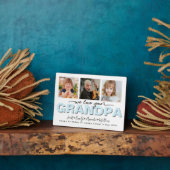 私たちカスタムはエレガント、おじいちゃんを愛する写真コラージュ フォトプラーク (側面)