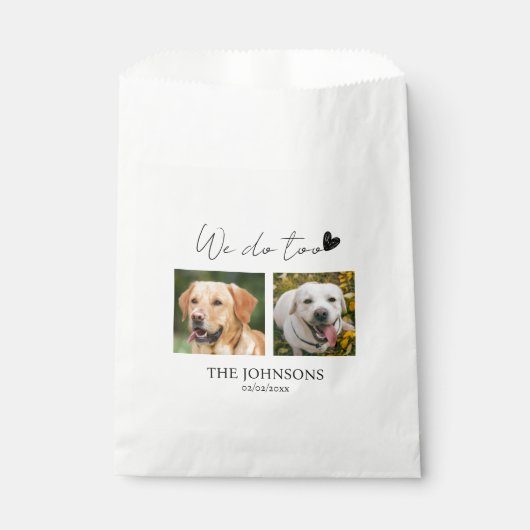 私たちカスタムはペット結婚式の引き出物バッグ フェイバーバッグ (正面)