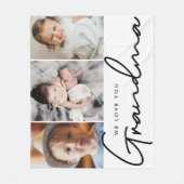 私たちカスタムは愛おばあちゃん孫の写真 フリースブランケット (正面)