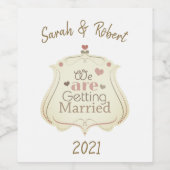 私たちカスタムは結婚しようとしている ワインラベル (シングルラベル)