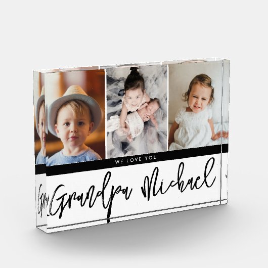 私たちカスタムは、おじいちゃん写真が大好き フォトブロック (左)