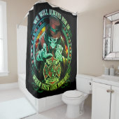 私たちカッコいいは常に中に緑の炎の走救助 シャワーカーテン (インサイチュ)