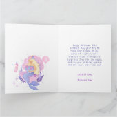 私たちカラフルの小さな人魚のすべての年齢誕生日 カード (内部)