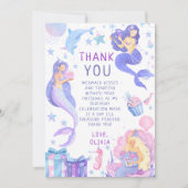 私たちカラフルの小さな人魚のすべての年齢誕生日 サンキューカード (正面)