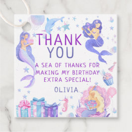 私たちカラフルの小さな人魚のすべての年齢誕生日 フェイバータグ