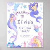 私たちカラフルの小さな人魚のすべての年齢誕生日 ポスター (正面)