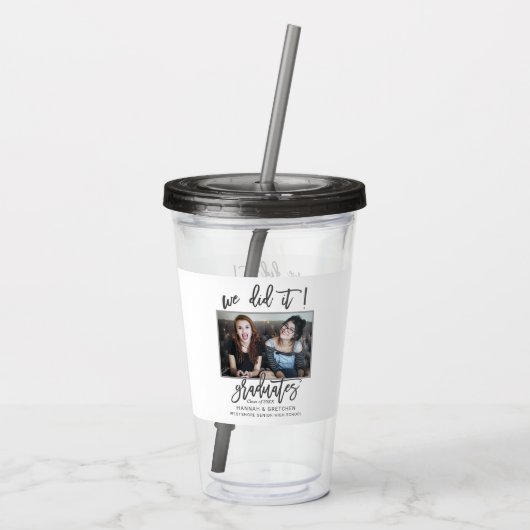 私たちクールは写真とItの卒業生を組み合わせた アクリルタンブラー (裏面)