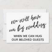 私たちシンプルがハグできる場合延期さ結婚れた 招待状 (正面)