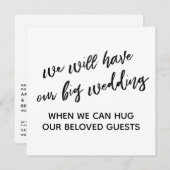 私たちシンプルがハグできる場合延期さ結婚れた 招待状 (正面/裏面)