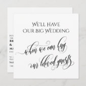 私たちシンプルがハグできる場合延期さ結婚れた 招待状 (正面/裏面)