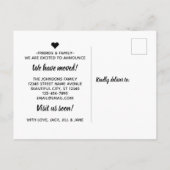 私たちシンプルが移動来訪問コールの最初の家に移動 案内ポストカード (裏面)