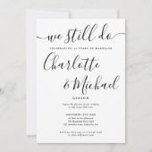 私たちシンプルはまだスクリプト誓の更新記念日を行う 招待状 (正面)