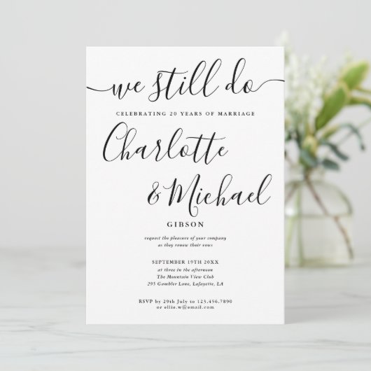 私たちシンプルはまだスクリプト誓の更新記念日を行う 招待状 (スタンド正面)