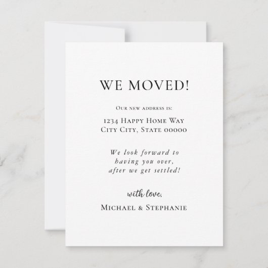 私たちシンプルは新しい家を建て、発表を移動 (裏面)