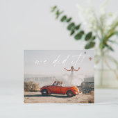 私たちシンプルは結婚式のレセプション写真を撮った ポストカード (スタンド正面)