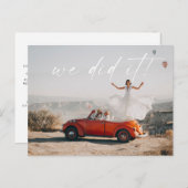 私たちシンプルは結婚式のレセプション写真を撮った ポストカード (正面/裏面)