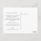 私たちシンプルは結婚式のレセプション写真を撮った ポストカード (裏面)