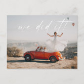 私たちシンプルは結婚式のレセプション写真を撮った ポストカード (正面)