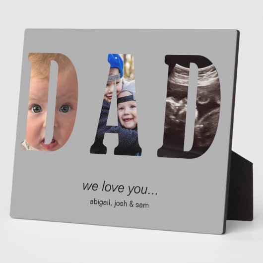 私たちシンプル愛するパパ写真コラージュプラーク フォトプラーク (側面)